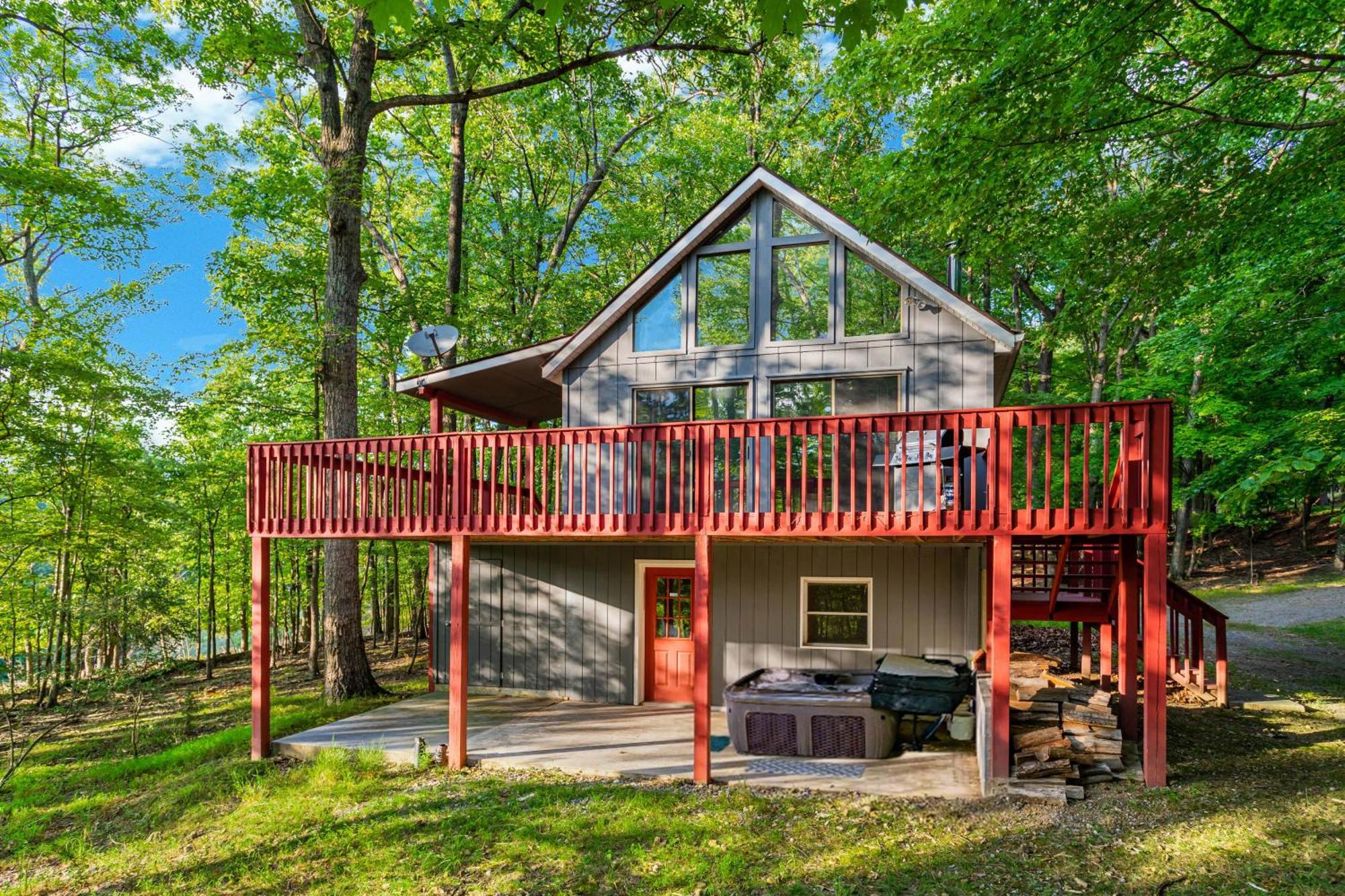 Hot Tub, Large Deck, Wifi, Fire Pit At Chalet Cabin Morton Grove Eksteriør bilde